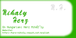 mihaly herz business card